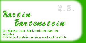 martin bartenstein business card